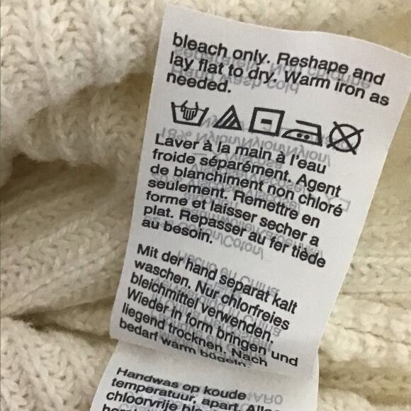 Madewell Patch Pocket Pullover Crewneck Knit Sweater Sz XXS Ivory Cream - Picture 13 of 13